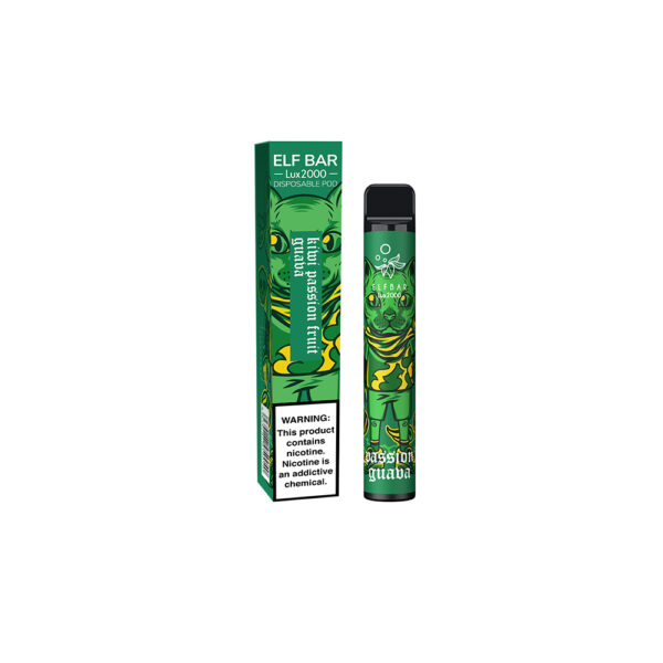 ELF BAR Lux2000 Puffs Disposable Vape Wholesale Kiwi Passion Fruit Guava