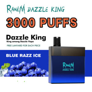 RandM Dazzle King 3000 Puffs Led Light Glowing Disposable Vape Wholesale Blue Razz Ice