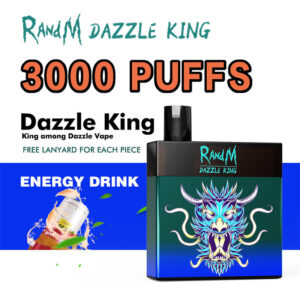 RandM Dazzle King 3000 Puffs Led Light Glowing Disposable Vape Wholesale Energy Drink