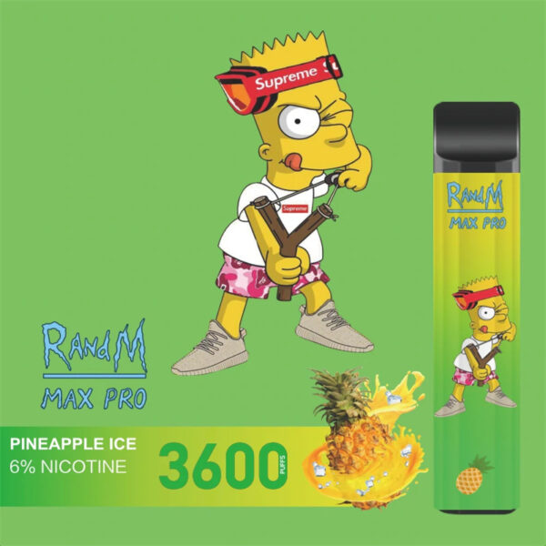 RandM Max Pro 3600 Puffs Disposable Vape Wholesale Pineapple Ice