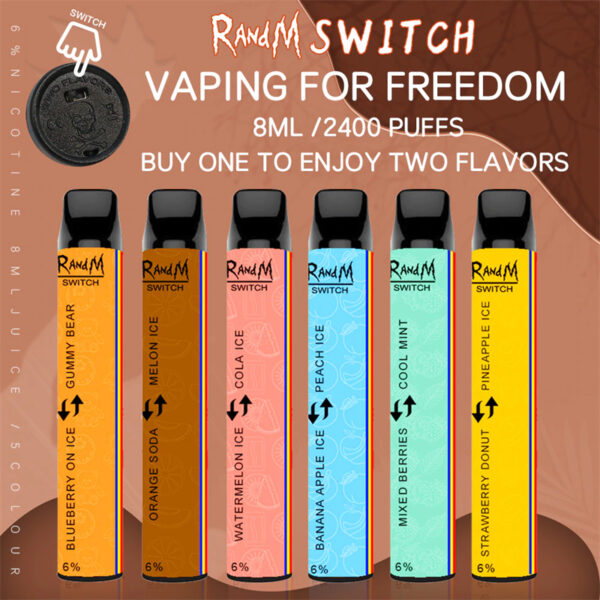 RandM Switch RM 2in1 2400 Puffs Disposable Vape Wholesale