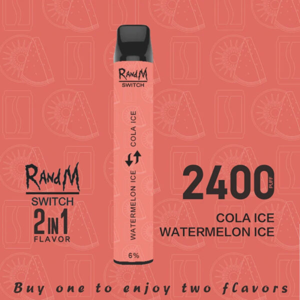 RandM Switch RM 2in1 2400 Puffs Disposable Vape Wholesale Watermelon Ice Cola Ice