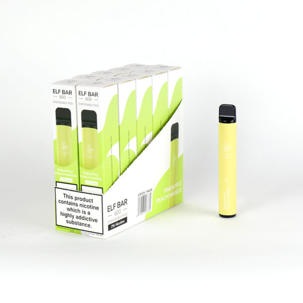 ELF Bar 600 Puffs Disposable Vape Wholesale Pineapple Peach Mango