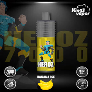 Heroz 7000 Puffs Disposable Vape Wholesale Banana Ice Flavors