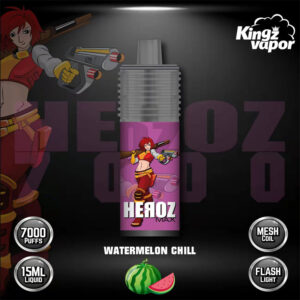 Heroz 7000 Puffs Disposable Vape Wholesale Watermelon Chill Flavors