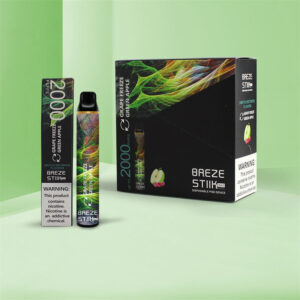 Breze Stiik 2 in 1 2000 Puffs Disposable Vape Wholesale Grape FreezeGreen Apple