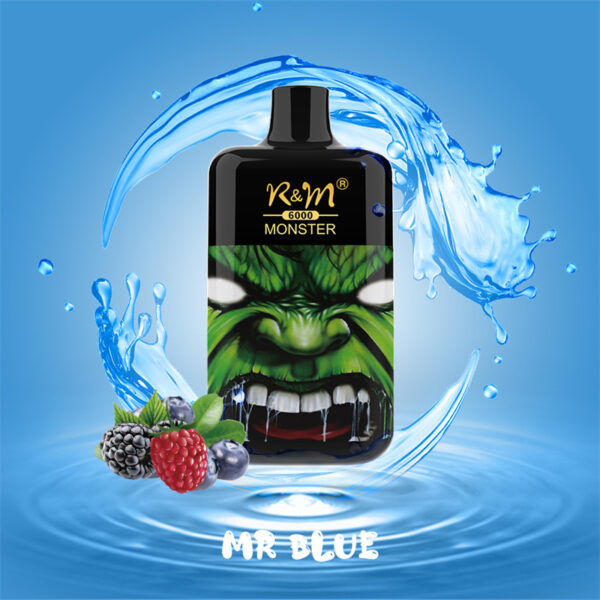 RM Monster 6000 Puffs Disposable Vape Wholesale Mr Blue