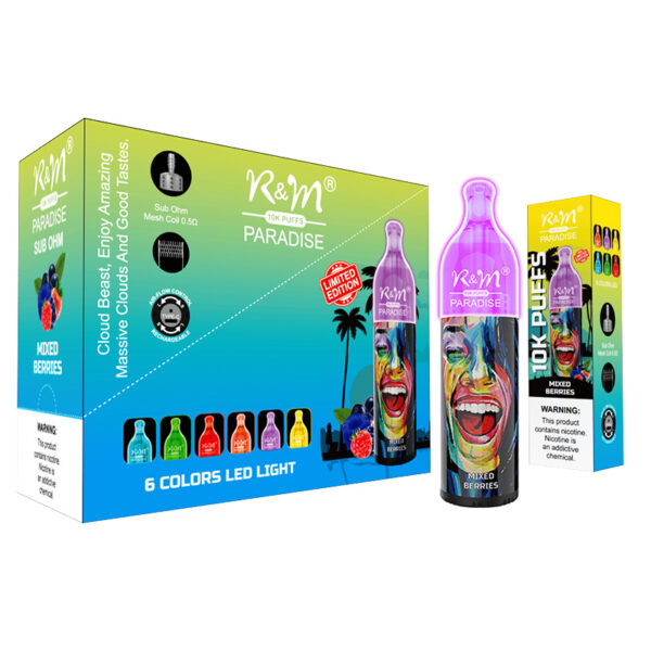 RM PARADISE 10K Puffs Disposable Vape Wholesale Mixed Berries Pakage